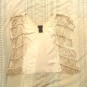 Bohemian cream, fringed top